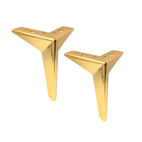 Nouvelles pieds de canapé épaissis en forme de losange à trois branches, support de rehaussement en fer pour table basse, meuble TV, table de chevet