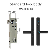 Waterdichte IP66 Aluminium Legering Vingerafdruk Digitale Deurgreep Stalen Deur Tuya WiFi Camera TTLock F5 Pro Slimme Sloten Geheugenkaart Cloud
