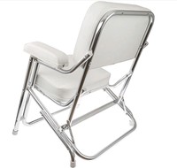 Foyo Offre Spéciale toile blanche bateau pêche pliant plage chaise longue en aluminium siège marin