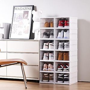 Clear Rectangle Foldable Eco-Friendly PP Custom Plastic Shoe <b>Storage</b> <b>Box</b> with 10-20L Capacity - Product Image 4