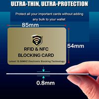 Tarjeta Protectora de Crédito/Débito con Bloqueo RFID y NFC, Protección Contra Contacto