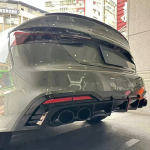 ดิฟฟิวเซอร์สีดำเงา ลายคาร์บอนไฟเบอร์ พร้อมไฟ LED สำหรับรถยนต์ <span class=keywords><strong>Audi</strong></span> <span class=keywords><strong>A5</strong></span> S5 รุ่นปี 2020 2021 2022 <span class=keywords><strong>2023</strong></span> 2024 - Product Image 6