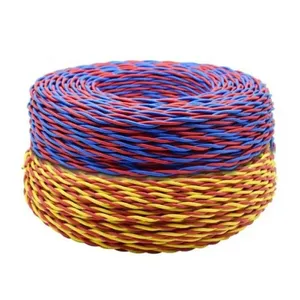 Cabo Flexível Torcido 2 Core Twisted Copper Wire Resistente ao fogo Cabo de par trançado Par trançado Fios elétricos