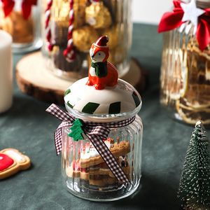 Pot à biscuits sur le thème de Noël, mignon, pratique, multicolore, cadeau pour les amis, les enseignants, décoration de la maison - Product Image 5