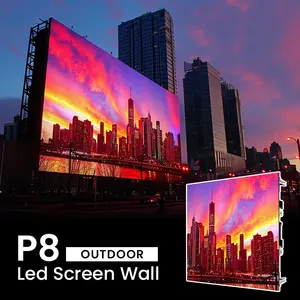 Painel de exibição de tela gigante para exteriores, painel de parede de vídeo para exteriores, painel de publicidade externa P3.91
