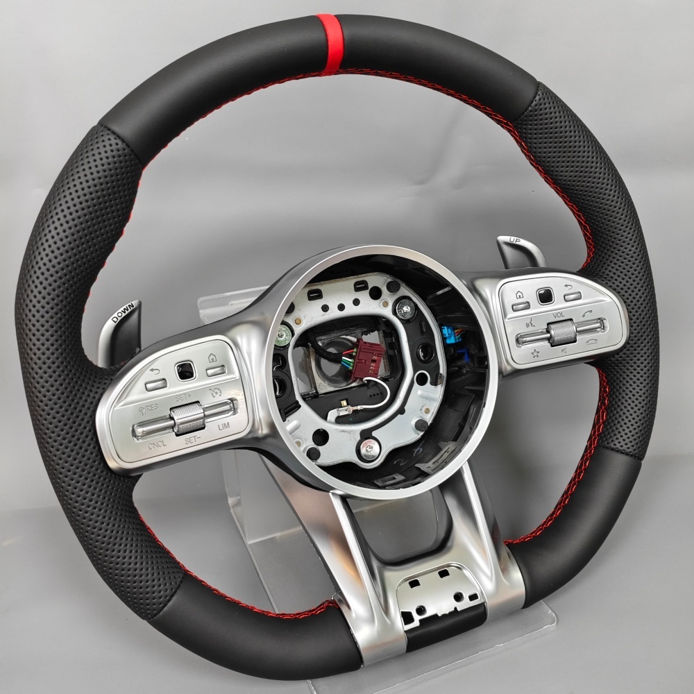 Custom Black Car Steering Wheel (Mercedes-Benz Fitment), photo 2