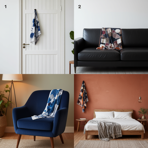 Sciarpa Quadrata Piccola Serie Geometrica 70x70cm Accessorio Moda Donna - Product Image 2