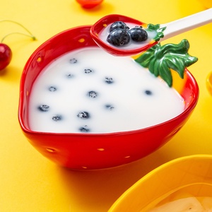 وعاء تقديم من السيراميك ثلاثي الأبعاد وملون على شكل فاكهة، وعاء نودلز من السيراميك للأطفال، وعاء فاخر للحلوى والبسكويت والشوربة والسلطة والفاكهة من السيراميك - Product Image 6