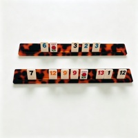 Supports de Mahjong de voyage en acrylique usinés CNC de précision multicolores OEM, ensemble de supports de Mahjong MINI écaille de tortue