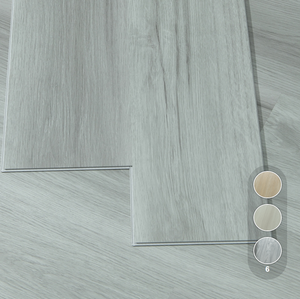 Suelo laminado PVC vinilo lujo absorbente sonido aislamiento baldosas tablillas LVP roble blanco natural liso panel SPC - Product Image 3