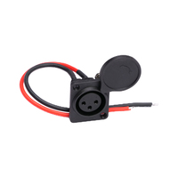 Terminal Pengisian Daya Panel Mount XLR 2/3 Core dengan Kabel Pra-Kabel dan Tutup Anti Debu Tahan Air untuk Sirkuit Pengisian Daya EV Kecepatan Rendah