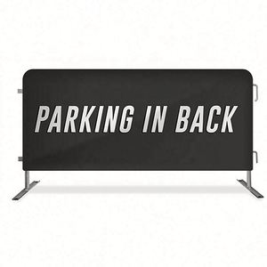 Custom Fencing Barricade Banner Cover Mesh Fabric Outdoor Advertising Slogan Crowd <b>Control</b> Barrier Covers - Product Image 1