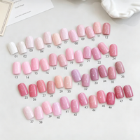 Kit de vernis à ongles gel UV DIY pour créateurs OEM, 48 couleurs, blanchiment doux, paillettes fines, rose prune, couleur unie, pour salon de photothérapie
