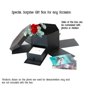 Boîte ronde d'emballage de tube de papier d'artisanat de cylindre de luxe en gros, emballage de cadeau de fleur boîte de fleur de papier de chapeau de roses