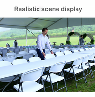 Ventes Directes Usine : Tables et Chaises de Fête Pliantes Réglables, Tables Pliantes Rectangulaires en Plastique, Portables pour Extérieur