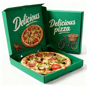 Cajas de pizza corrugadas biodegradables impresas personalizadas al por mayor, tamaños de 8 a 14 pulgadas, diseño exterior personalizable - Product Image 3