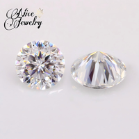 Belle pierre de moissanite en vrac, couleur D, taille fleur de prunier ronde, cabochon étoile magique à cent facettes, pierre centrale en moissanite