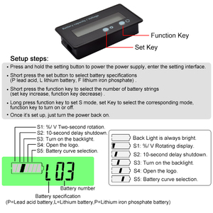 <span class=keywords><strong>Monitor</strong></span> Digital de Capacidad de Batería de Litio, Medidor de Medición de Voltaje Lifepo4, 12V, 24V, 36V, 48V, 60V - Product Image 4