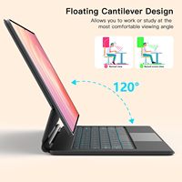 Étui pour clavier magique sans fil intelligent rétro-éclairé magnétique en langue personnalisée pour Samsung Galaxy Tab S11 S10 S9 Ultra 14.6 pouces 2025