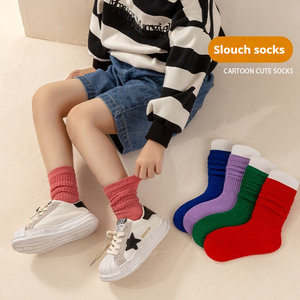 <span class=keywords><strong>2025</strong></span> Mùa Thu Mùa Đông Unisex Vớ Dài Mới Rắn Màu Đàn Hồi Vớ Kẹo Màu Đống Vớ Tinh Khiết Bông Cho Bé Trai Cô Gái - Product Image 2