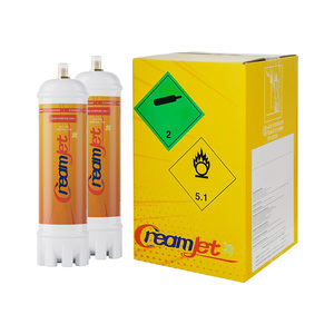 Creamjet Factory - Vente en gros - 4 packs/boîte - Bouteille de gaz pour crème fouettée N2/CO2 - Outils pour desserts - Cylindre de gaz - Product Image 1
