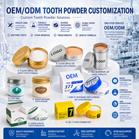 Poudre dentifrice naturelle sans fluorure, personnalisée en usine, marque privée, élimine les taches, protège la flore buccale