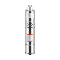 Pompe à vis 220v 50hz 550w corps de pompe 1 "diamètre tête haute en acier inoxydable puits profond vis pompe submersible