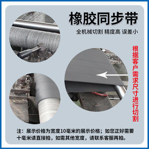 Neoprene Rubber Synchronous Belt HTD8M1912-8M2032 Toothed Black Industrial Transmission Belt for Farm OEM Customizable - Product Image 3