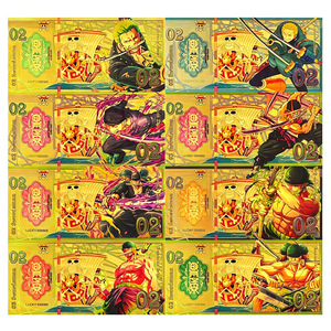 Carte de collection de billets de banque japonais à l'effigie de l'épée de l'Anime Pirate, avec feuille d'or, 8 designs, cadeau de collection - Product Image 1