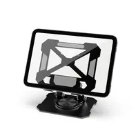 Support de tablette multifonctionnel en métal à rotation 360 degrés, réglable en hauteur, pliable, pour bureau