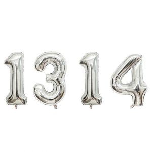 Wholesale Hot Sale Customizable Color Glossy Romantic Party <b>Decoration</b> Large Happy Birthday 32 Inch Number Foil <b>Balloon</b> on Sale - Product Image 4