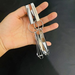 618 Cortaúñas de pizarra blanca, Llavero grande, Cortaúñas portátiles para adultos, Alicates para uñas, Afilados, Suministro de dos unidades - Product Image 3