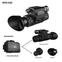 QVS1450 FOV50 FOM2200+ GEN 3 Lunettes de vision nocturne à tube intensificateur d'image OEM ODM 6 niveaux de luminosité Portée de 1500 m Indice de protection IP67