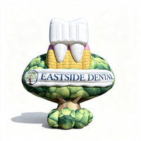 Modèle de dent gonflable géant personnalisé, mascotte gonflable publicitaire Eastside Dental pour événement promotionnel de clinique dentaire