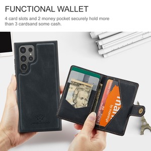 Funda tipo cartera para <span class=keywords><strong>Samsung</strong></span> S25, funda de teléfono con bolsillo para tarjeta desmontable de cuero ultra lujoso para <span class=keywords><strong>Samsung</strong></span> <span class=keywords><strong>Galaxy</strong></span> S25 Plus - Product Image 3