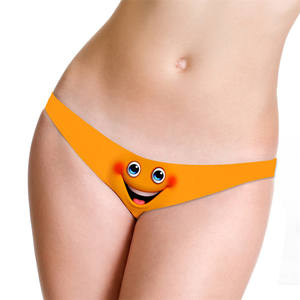 Karikatür baskı talep üzerine komik T geri rahat Hipster külot külot kadın iç çamaşırı G-string - Product Image 4