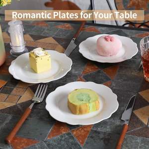 Assiettes et plats en porcelaine fine, céramique, nouvelle porcelaine à la cendre d'os, blanc pur, pour restaurant, hôtel, dîner, dessert et accompagnement, vente en gros à prix abordable - Product Image 5