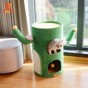 Arbre à gratter pour <span class=keywords><strong>chat</strong></span> d'intérieur en sisal, centre d'activités ludiques au design original et mignon, vente en gros d'usine - Product Image 5