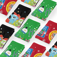 Chaussettes d'hiver unisexes de Noël en gros, motif dessin animé, impression numérique par sublimation 360°, bonhomme en pain d'épices, Père Noël, alien, nouveauté de Noël