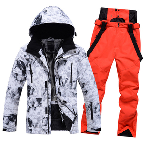 Tuta da sci impermeabile per uomo invernale antivento giacca da sci calda spessa e pantaloni da neve Set <span class=keywords><strong>abbigliamento</strong></span> da snowboard maschile all'aperto - Product Image 4