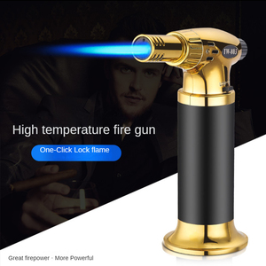 Encendedor de <span class=keywords><strong>gas</strong></span> butano recargable tipo soplete de llama grande de colores para cocina y barbacoa, venta al por mayor, barato, portátil - Product Image 4