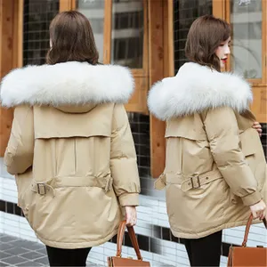 2020 Wholesale women's winter fashion hooded plus size thicken wool liner warn trend ladies coat jacket