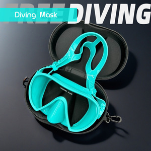 Masque de plongée sans cadre, verre trempé de 4,0 mm, vue large à 180°, sports nautiques, universel, avec étui de transport - Product Image 2