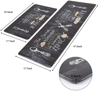 Non-Slip Backing Mat Throw Rug for Kitchen Doormat Runner Rug Set