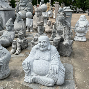 Décoration extérieure Sculpture de bouddha en pierre naturelle Statues de bouddha en grès - Product Image 6