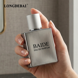 Custom Electroplated <b>Empty</b> Luxury Cosmetic Glass <b>Bottle</b> 30ml 100ml 50ml Square Perfume <b>Bottle</b> With Magnetic Cap - Product Image 2