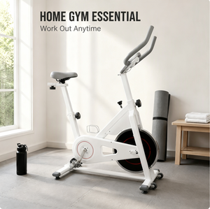 <span class=keywords><strong>Bicicleta</strong></span> Estática <span class=keywords><strong>de</strong></span> <span class=keywords><strong>Spinning</strong></span> Blanca para Interiores con Transmisión por Correa, Volante <span class=keywords><strong>de</strong></span> Inercia <span class=keywords><strong>de</strong></span> 5 kg, Carga Máxima <span class=keywords><strong>de</strong></span> 100 kg, para Ejercicio Cardiovascular, Venta al por Mayor - Product Image 5
