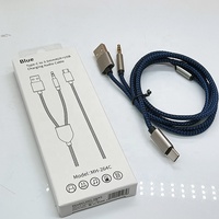 Câble audio AUX MH-264C type C vers 3,5 mm, 2 en 1, cordon audio de charge USB, câble audio auxiliaire pour voiture en alliage d'aluminium