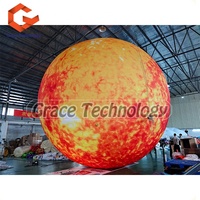 Ballon globe gonflable géant de 8m avec lumières LED pour les décorations de fête