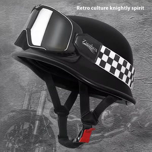El casco de bicicleta de motocicleta con elevador de cola personalizado Unisex más popular ABS casco Retro para montar - Product Image 2